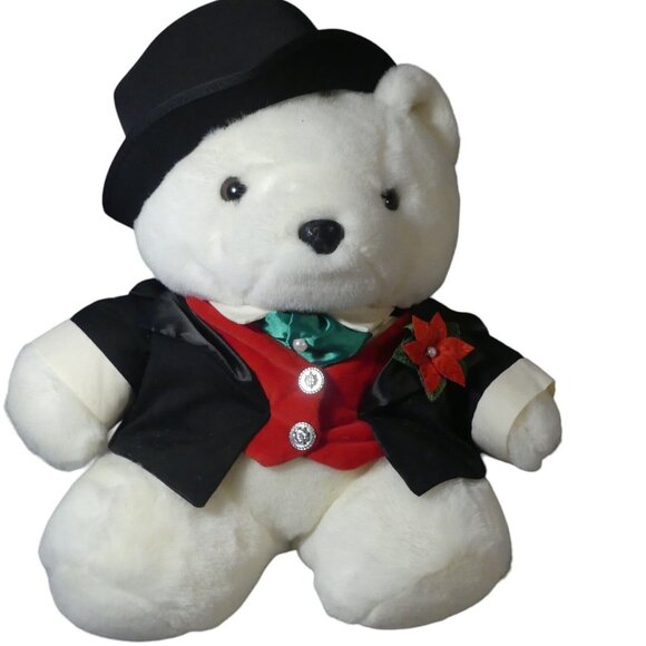 Santa Bear 2000 Groom Top Hat Tuxedo Vintage Preowned Target Christmas Bag Inc - Picture 7 of 10